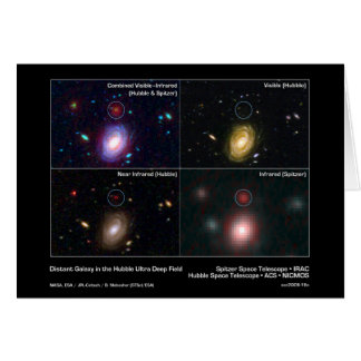 Cartão Galáxia distante no campo ultra profundo de Hubble