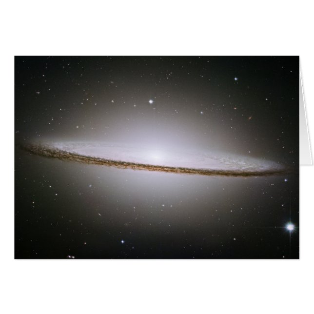 Cartão Galáxia do Sombrero (telescópio de Hubble) (Frente Horizontal)