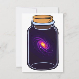 Cartão Galáxia em Amantes Espaciais do Jar Universe Glas