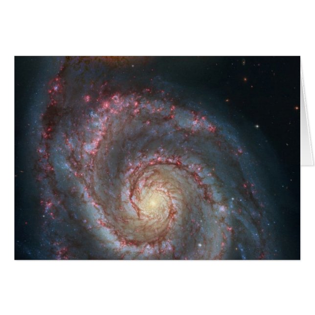 Cartão Galáxia Espiral M51 Whirlpool NASA (Frente Horizontal)