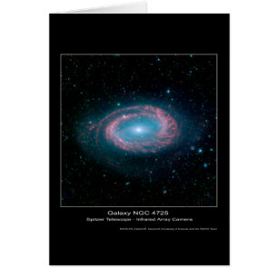 Cartão Galáxia NGC 4725 - telescópio espacial de Spitze