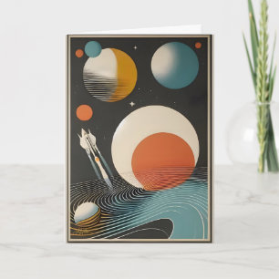 Cartão Galáxias de Arte da Idade do meio século