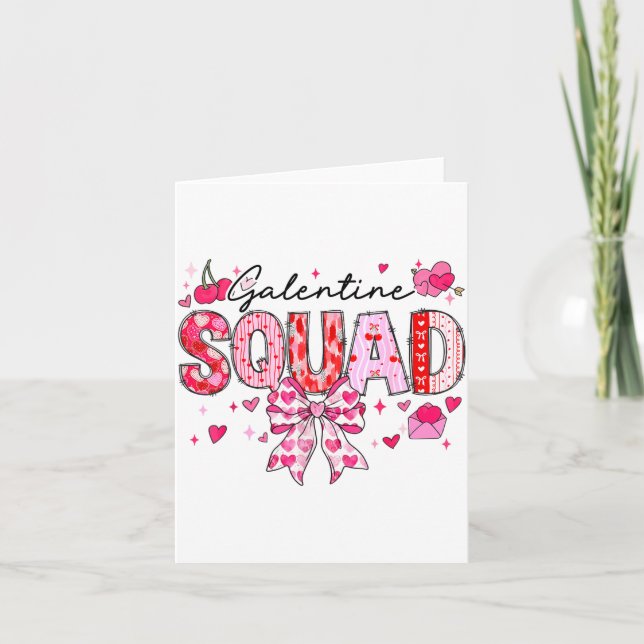 Cartão Galentines Day Women Galentines Squad Funny Valent (Frente)