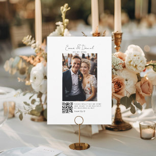 Cartão Galeria de Casamento de Código QR Fotográfi