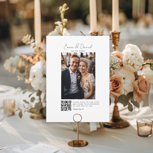 Cartão Galeria de Casamento de Código QR Fotográfi (Criador carregado)