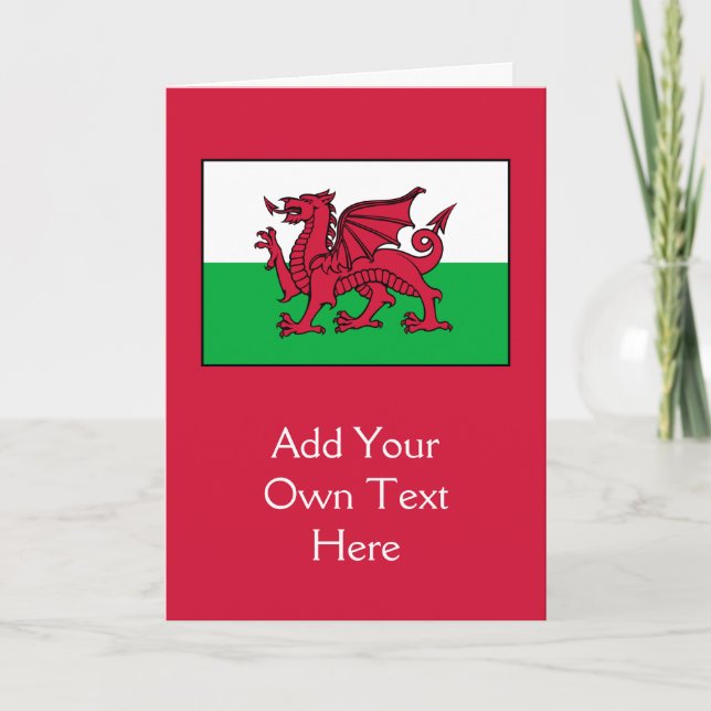 Cartão Gales - Welsh Flag (Frente)