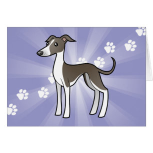Cartão Galgo dos desenhos animados/Whippet/galgo italiano