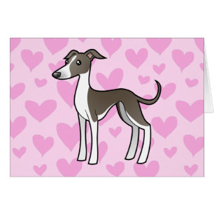 Cartão Galgo/Whippet/amor galgo italiano