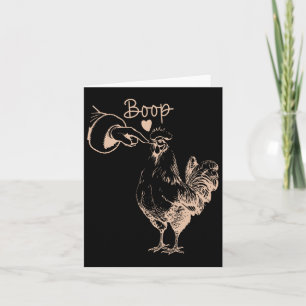 Cartão Galinha Boop Fazenda de Natal Animal Xmas Galinha