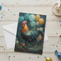 Galinha De Galo Com Balões Aniversário