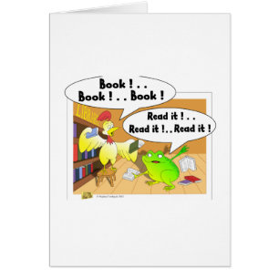 Cartão Galinha e sapo