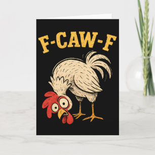 Cartão Galinha F Caw F Galo Engraçado Fcawf Fazenda de Fr