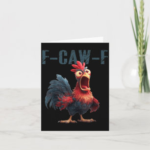 Cartão Galinha Frango Meme Humor F Caw F Q Engraçado