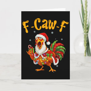 Cartão Galinha Natalina Chapéu de Papai Noel Divertido