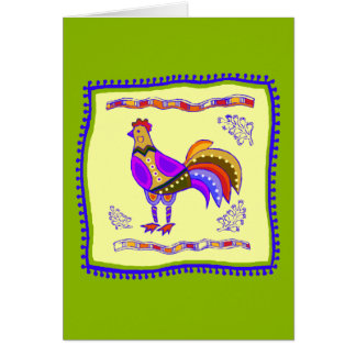 Cartão Galinha Quilt