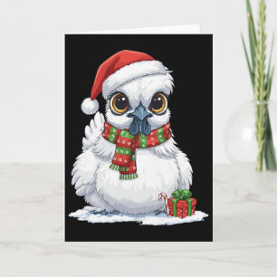 Cartão Galinha Sedosa Natal Engraçada
