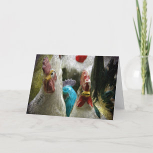 Cartão Galinhas Vintage na Loja Antica