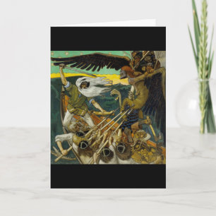 Cartão Gallen-Kallela’s “Defense” greeting card