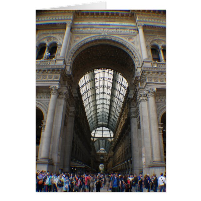Cartão Galleria Vittorio Emanuele II - Milano, Itália (Frente)