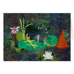 Cartão Gallinule roxo