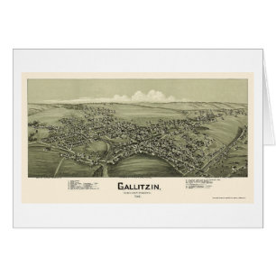 Cartão Gallitzin, mapa panorâmico do PA - 1901
