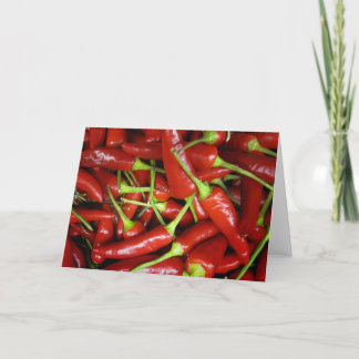 Cartão Gama de Presentes de Pimentos Vermelhos