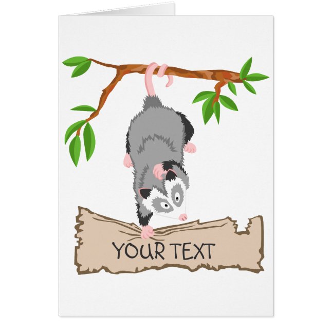 Cartão Gambá com sinal (Frente)