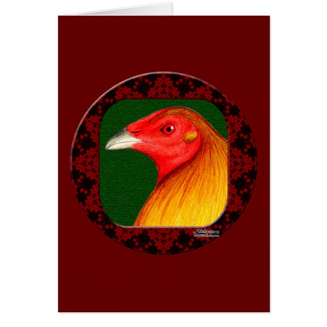 Cartão Gamecock enquadrado (Frente)