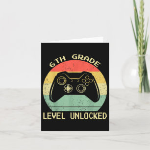 Cartão Gamer De Vídeo Desbloqueado De Nível 6 De Volta À 