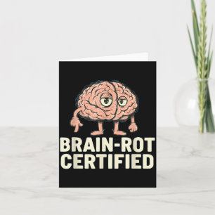 Cartão Gamer engraçado certificado de podridão cerebral G