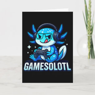 Cartão Gamesolotl Axolotl Peixe Gamer Jogos Anime Vídeo G
