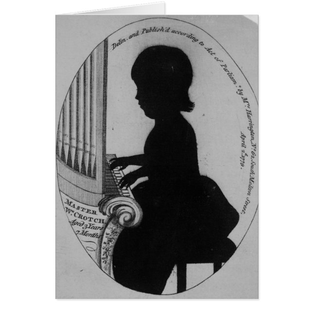 Cartão Gancho de William que joga o órgão (Frente)