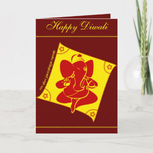Cartão Ganesha Diwali Saudações