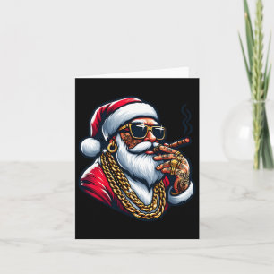 Cartão Gangsta Wrapper Divertido Presente Legal Papai Noe