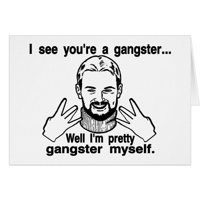 Cartão Gângster bonito eu mesmo (Frente Horizontal)