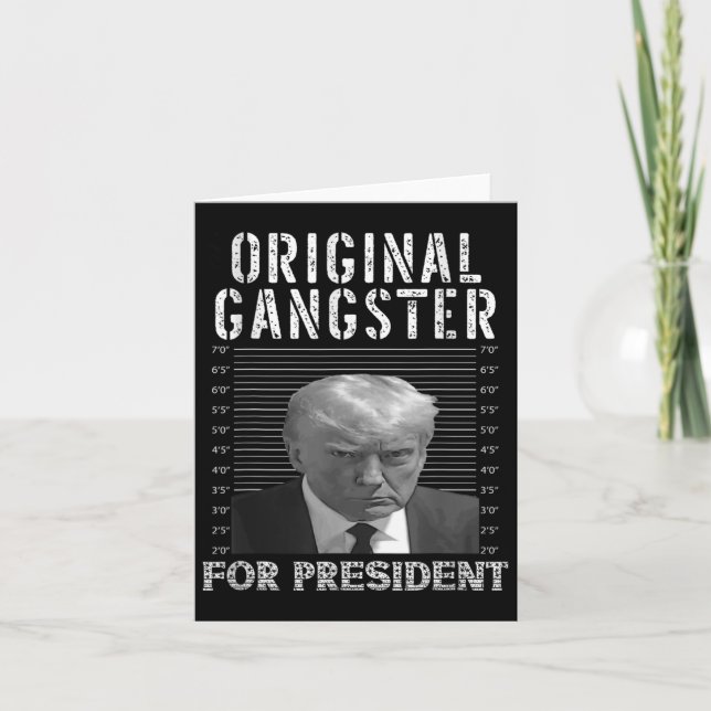 Cartão Gangster Para Presidente Donald Trump 2024 Patriót (Frente)