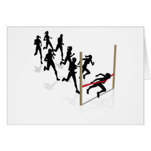 Cartão Ganhando a raça