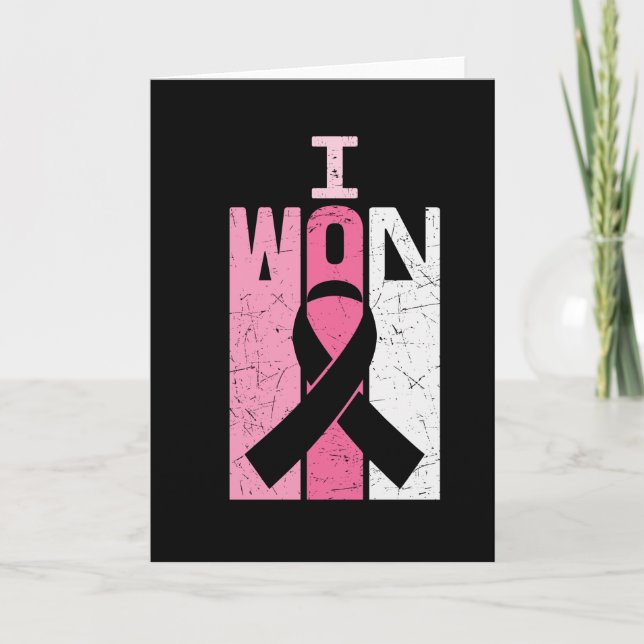 Cartão Ganhei o Sobrevivente do Guerreiro do Cancer da Ma (Frente)