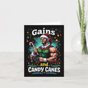 Cartão Ganhos E Doces Canas De Natal