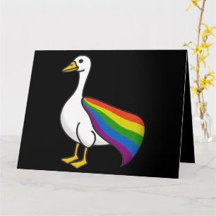 Cartão Ganso Arco-íris Orgulho LGBTQ Gay Transgênero LGBT