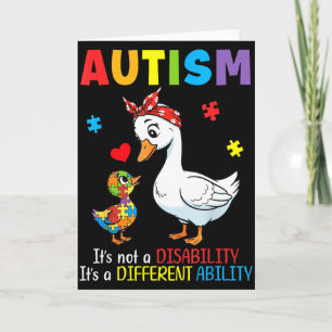 Cartão Ganso da Mãe Conscientização do Autismo Habilidade