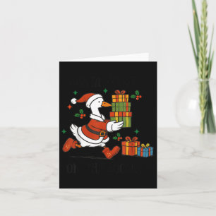 Cartão Ganso Papai Noel Solto Natal Alegre Goosemas