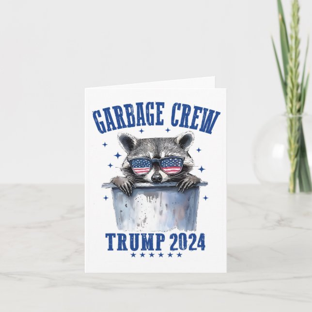 Cartão Garbyge Crew Trump 2024 Presidente 47 Trump 2024 M (Frente)