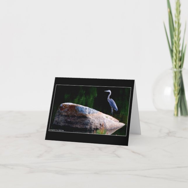 Cartão Garça-real de grande azul (Frente)