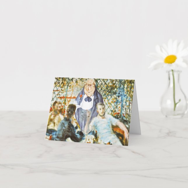 Cartão Garçom no Partido do Barco (Renoir) (Planta pequena)