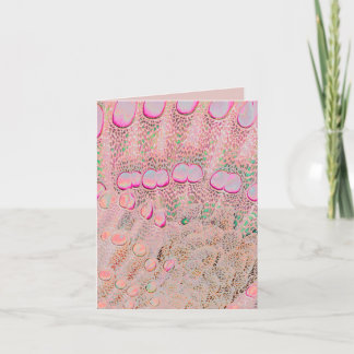 Cartão Garden note party card pink abstract flower garden