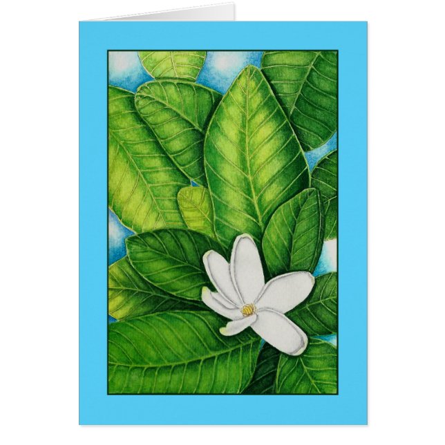 Cartão Gardenia de Tahitian (Frente)