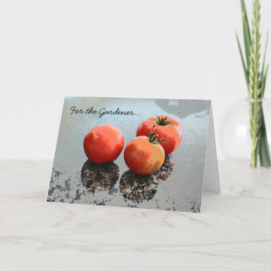 Cartão Gardening Greeting Card with Tomatoes