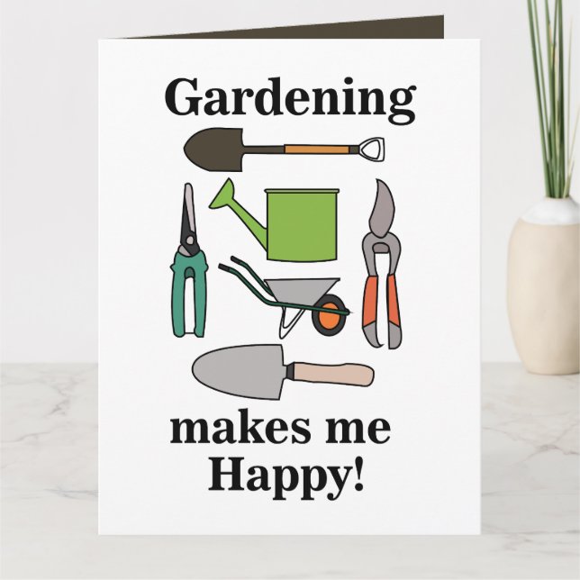 Cartão Gardening Tools (Frente)