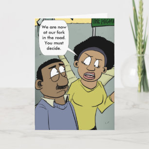 Cartão Garfo Na Estrada